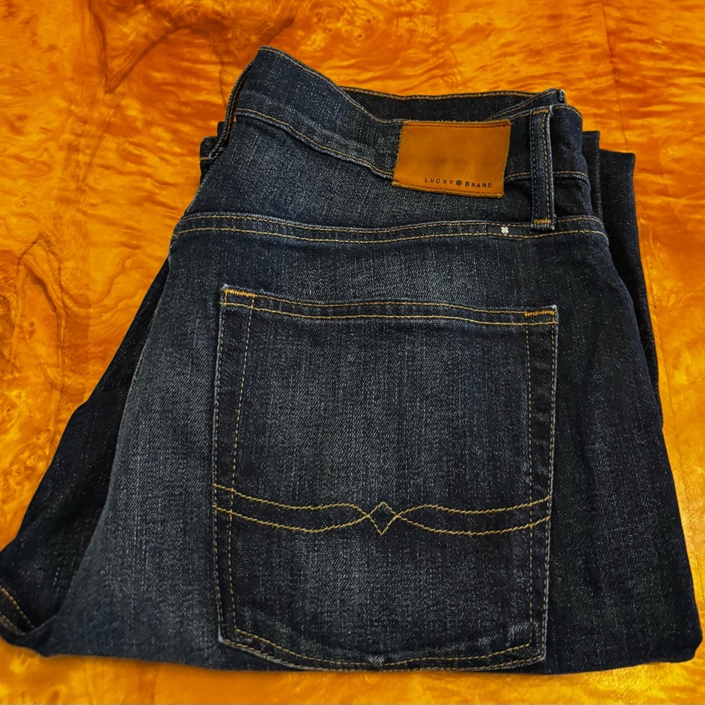 Lucky Brand 221 Original Straight Men's Dark Blue Jeans 36/32